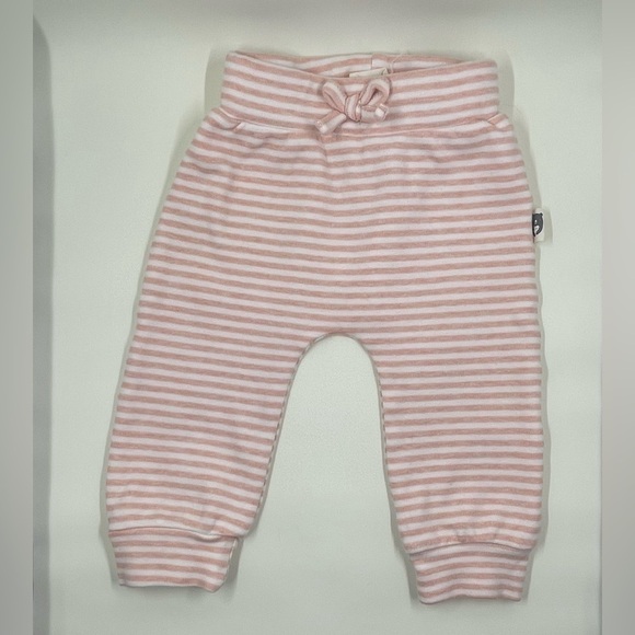 RABBIT+BEAR Pants 3-6m Striped In Peach And White - Picture 1 of 6